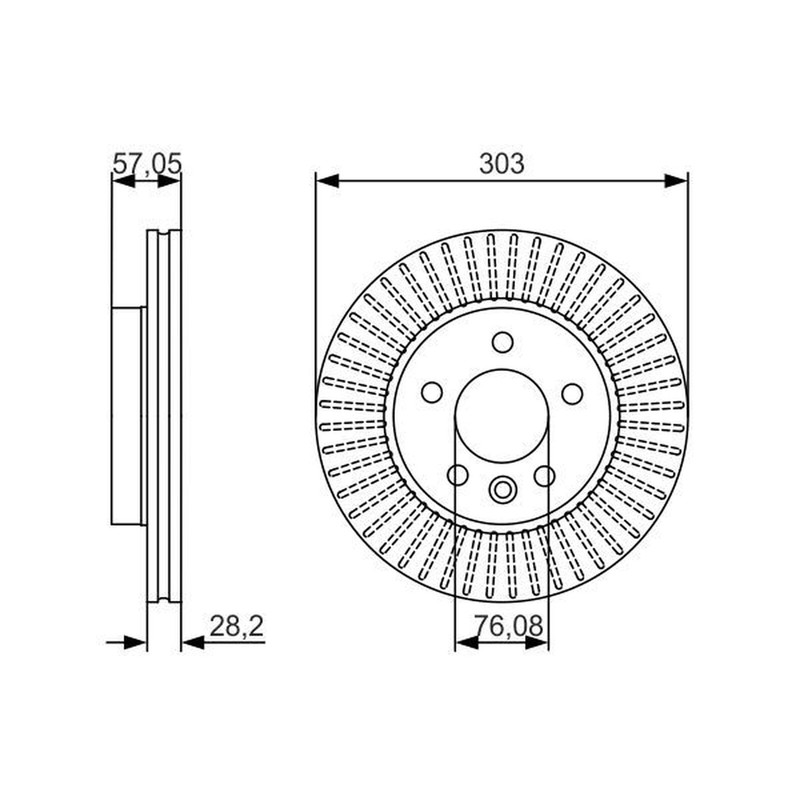 Bosch Brake Disc - 0986479154 - Single- Premium Engineering for Performance gallery