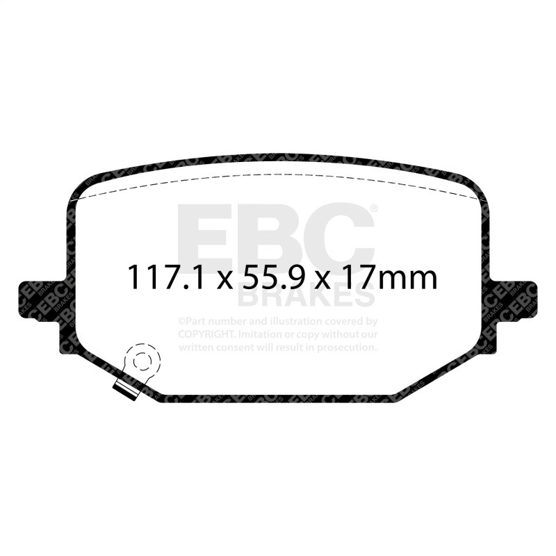 EBC Yellowstuff Rear Brake Pads for 2020-2021 Ford Explorer & Lincoln Aviator gallery