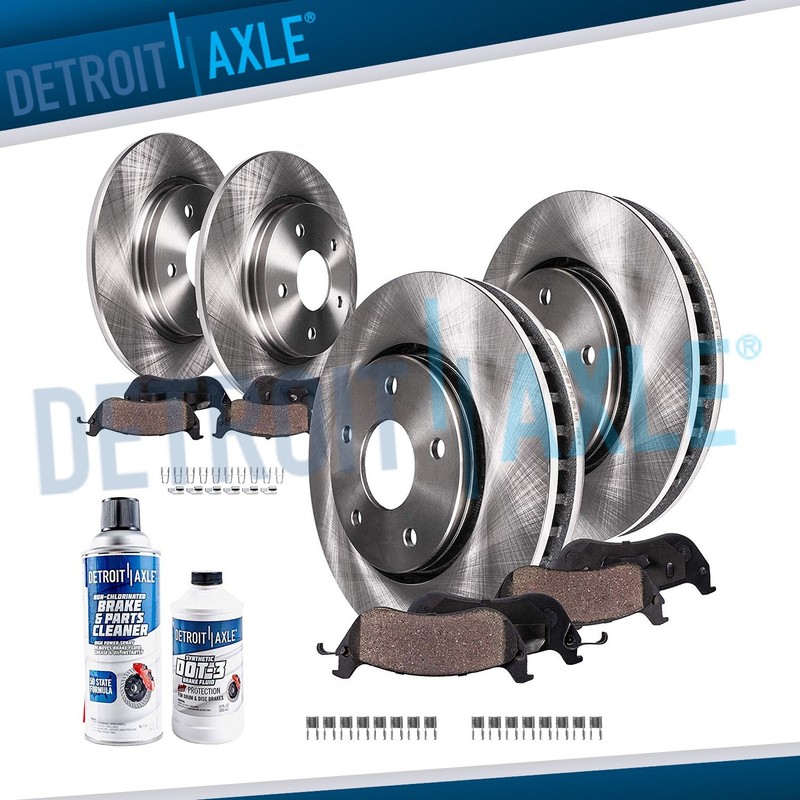 Front & Rear Disc Brake Rotor + Ceramic Pad for 1996-2000 Cirrus Sebring Stratus