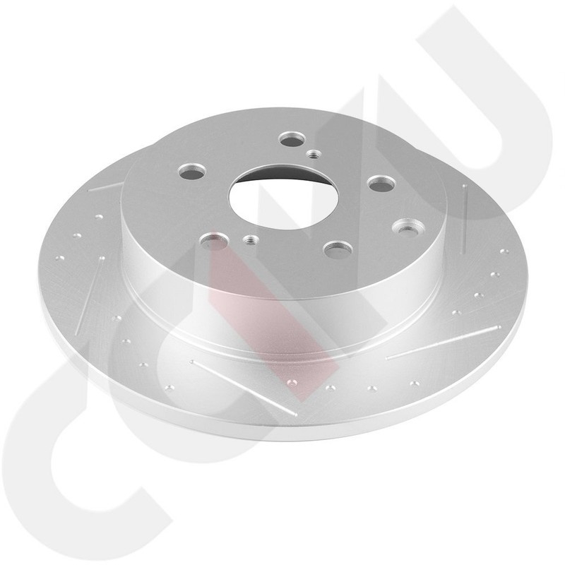 For 06-18 Toyota Rav4 296mm Drill Slotted Front + Rear Brake Rotors Ceramic Pads gallery