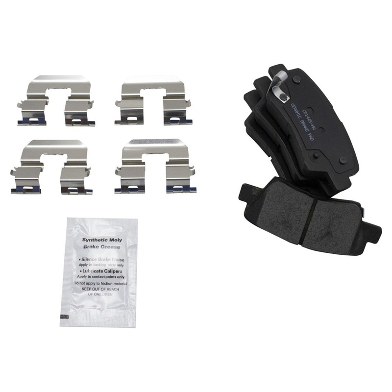TRQ Performance Brake Rotor & Ceramic Pad Front & Rear Kit w/Chemicals gallery