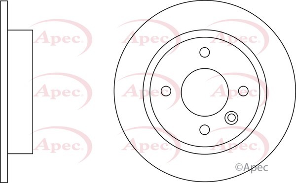 2x Apec Red Rear Brake Discs 228mm Fits Volvo 440 460 480 3430032