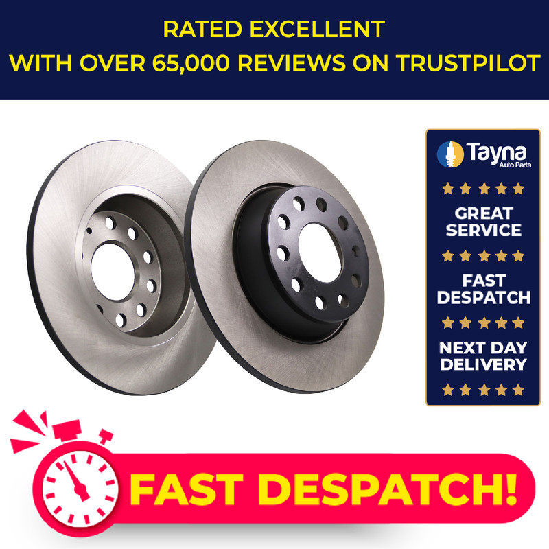 2x Brake Discs Pair Solid fits SEAT LEON 1P1 Rear 2.0 2.0D 05 to 12 282mm Set