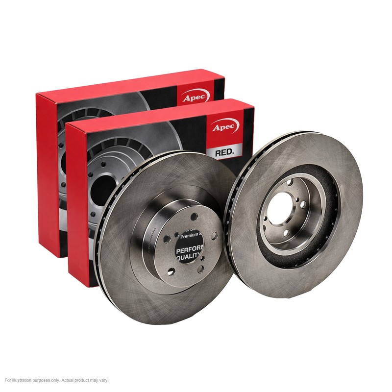 2x APEC Front Brake Discs For SUBARU FORESTER 2.0 S Turbo AWD 2002-05 DSK2072