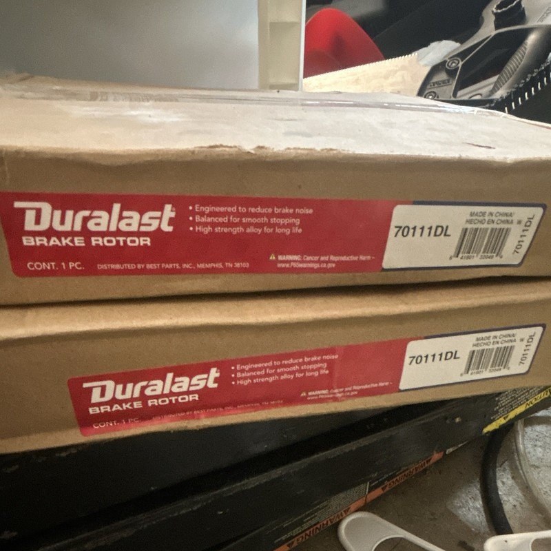 Duralast Brake Rotor Front 70111DL set of 2