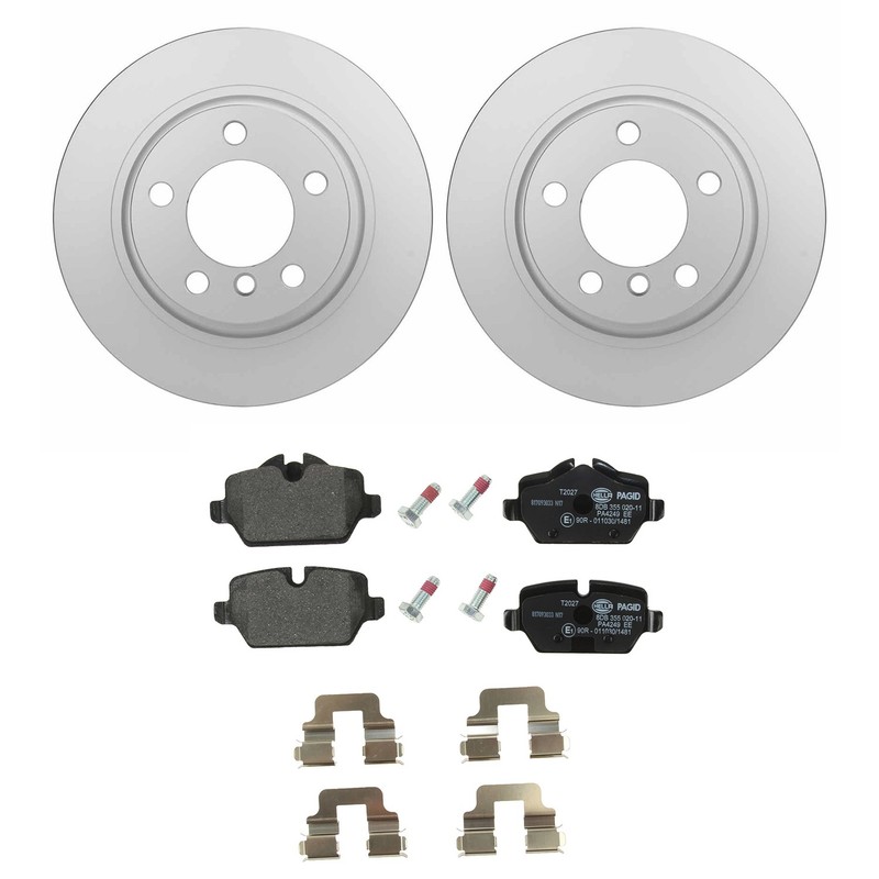 Hella Rear Rotors Low-Met Disc Brake Pad Kit For R61 Cooper Paceman John Cooper
