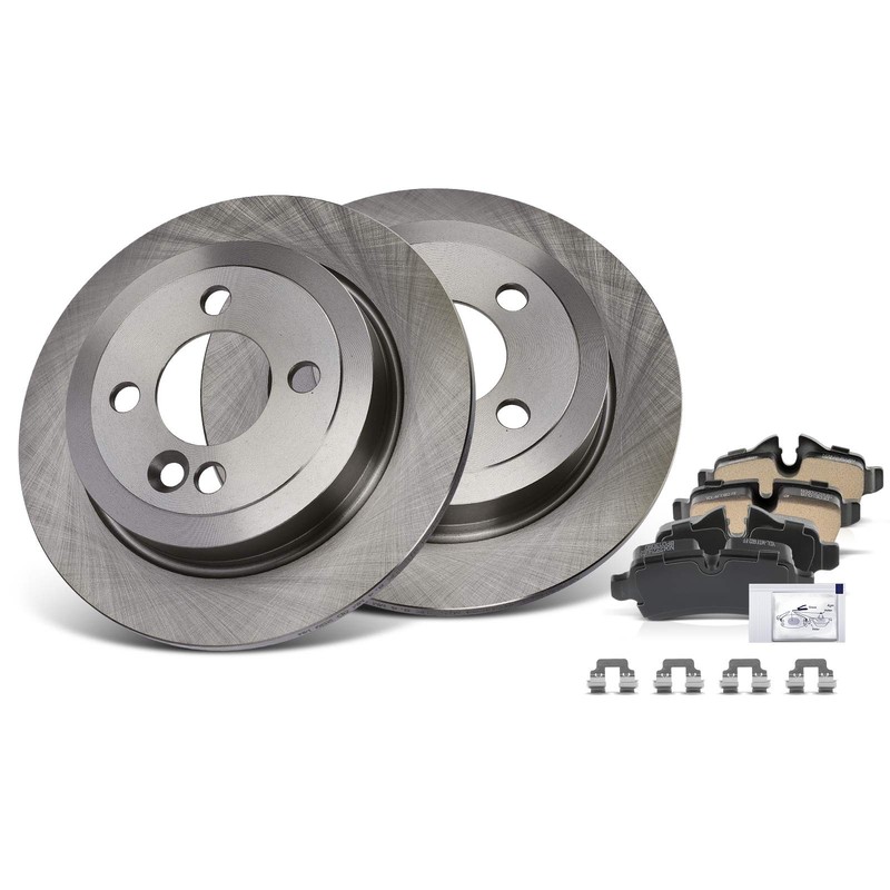 6x Rear Side Disc Rotors & Ceramic Brake Pads for Mini Cooper 2007-2015 259 mm