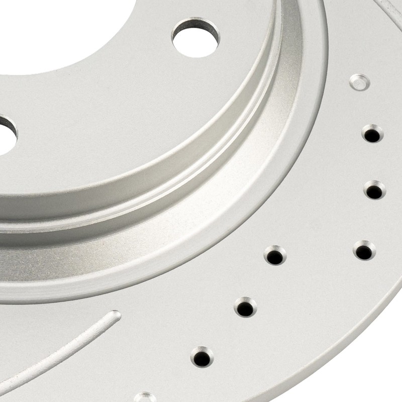 Rear Ceramic Brake Pads and Drilled Slotted Rotors for Ford Fusion Mazda 6 MKZ gallery