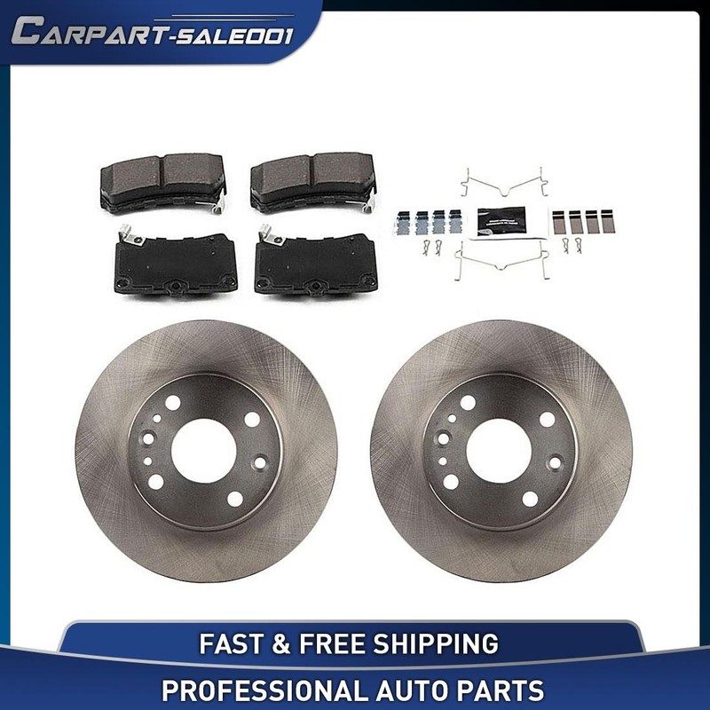 Front Disc Brake Rotors Brake Pads Kit for 1994 1995 1996 1997 Ford Aspire 1.3L