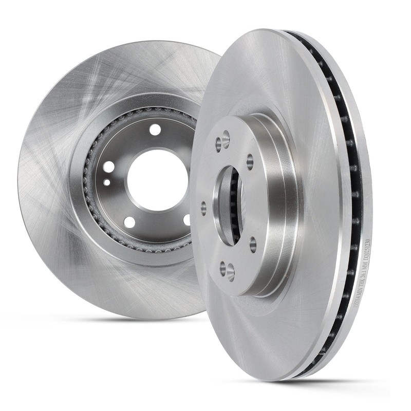 31552 Front Vented Solid Brake Rotors 2X 2010 2011 2012 For Hyundai For Santa Fe