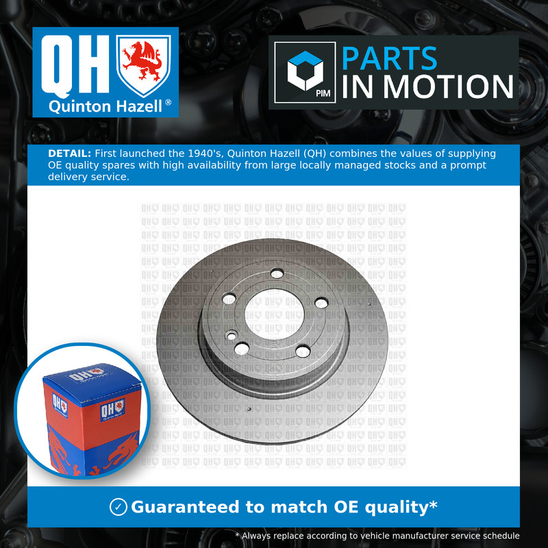 2x Brake Discs Pair Solid fits MERCEDES A180 W177 1.3 Rear 2018 on 276mm Set QH