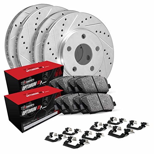 R1 Concepts Wguh2 48037 R1 Concepts Silver Drilled Slotted Rotors With 5000 gallery