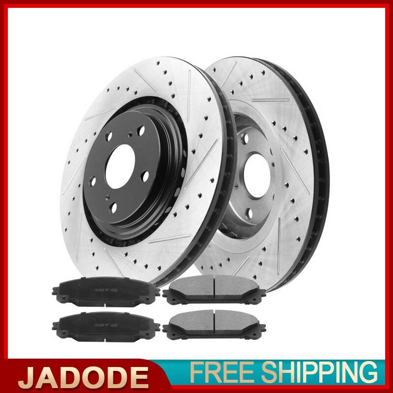 Front Disc Brake Rotors & Ceramic Pads for 2011-2020 Toyota Sienna Highlander CW