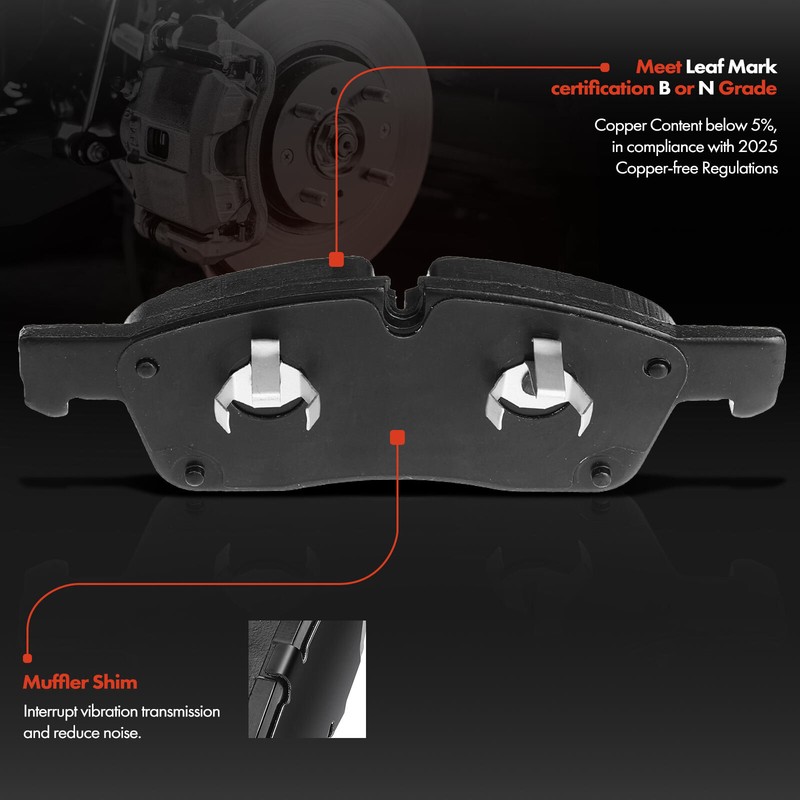 Front Drilled Rotors & Ceramic Brake Pads for Jeep Grand Cherokee 2011 2012-2018 gallery