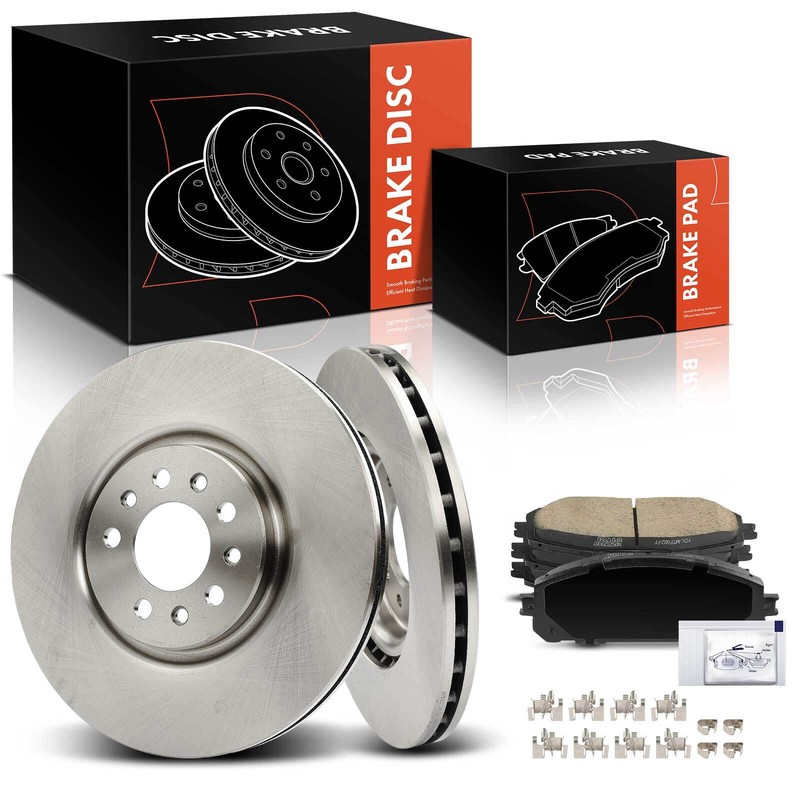 New Disc Brake Rotors & Ceramic Brake Pads for Jeep Cherokee KL 2014-2022 Front