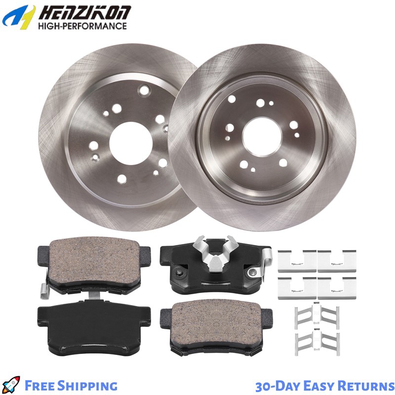 For 2005-2013 2014 2015 2016 Honda CR-V RDX REAR Disc Rotor + Ceramic Brake Pads
