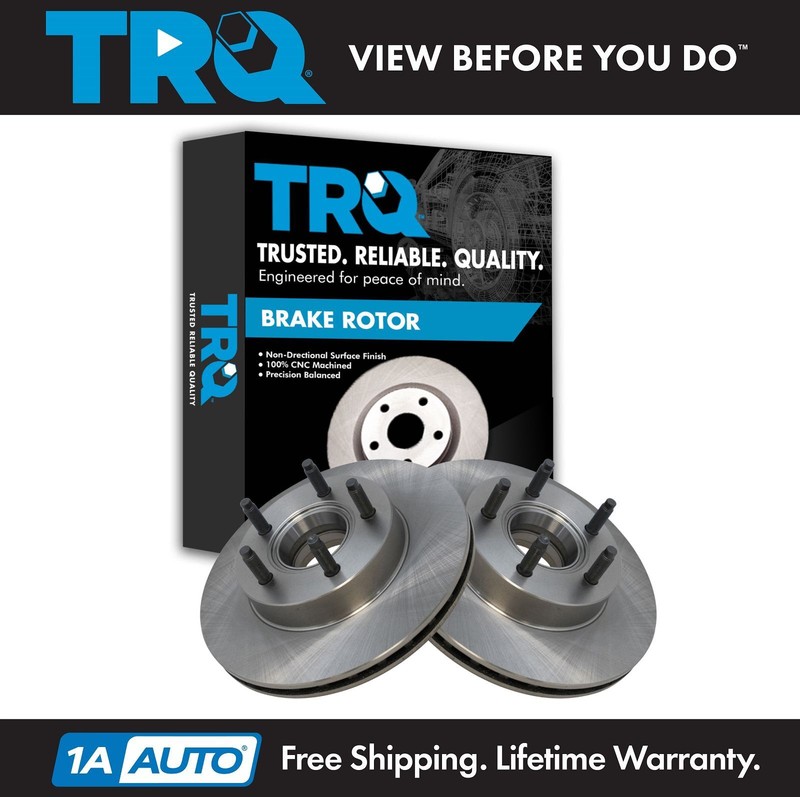 TRQ Front Disc Brake Rotor Pair Kit for Bronco II Explorer Ranger Pickup Truck
