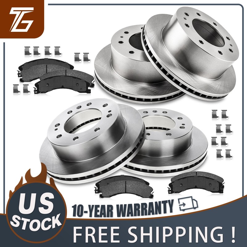 8pcs Front Rear Brake Rotors Pads Kit for 2016 – 2018 Chevrolet Suburban 3500 HD