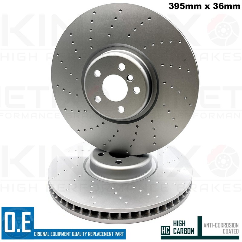 FOR BMW M 760i M SPORT G11 G12 DIMPLED FRONT REAR BRAKE DISCS PADS 395mm 370mm gallery