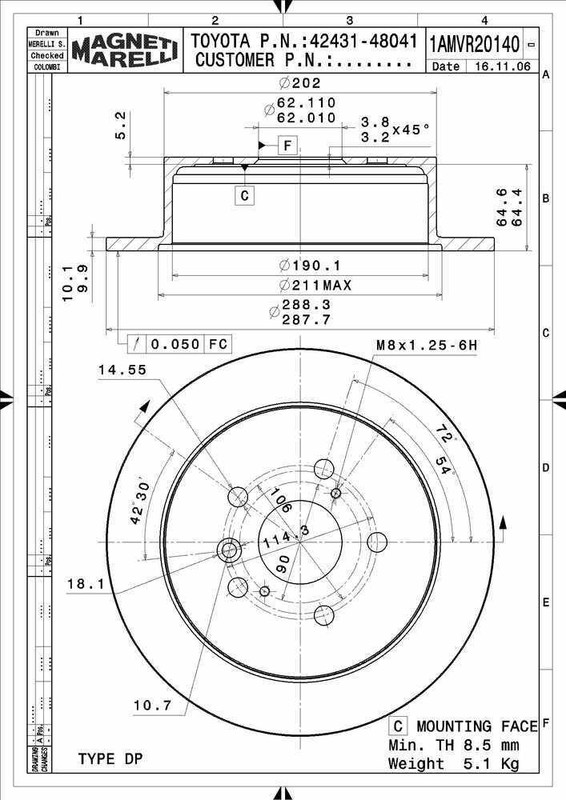 Disc Brake Rotor Magneti Marelli 1AMVR20140