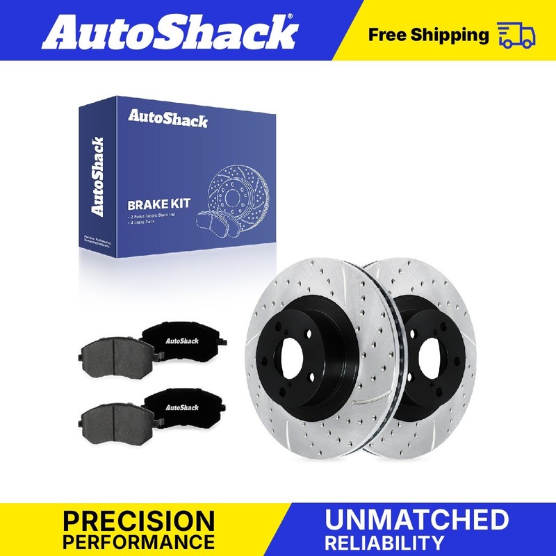 Front Drilled Slotted Brake Rotors Premium Pads for Subaru, Forester 2011-2018