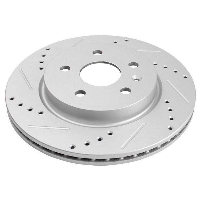 TRQ Front Rear Ceramic Pads & Performance Brake Rotor Kit w/ Chemicals gallery