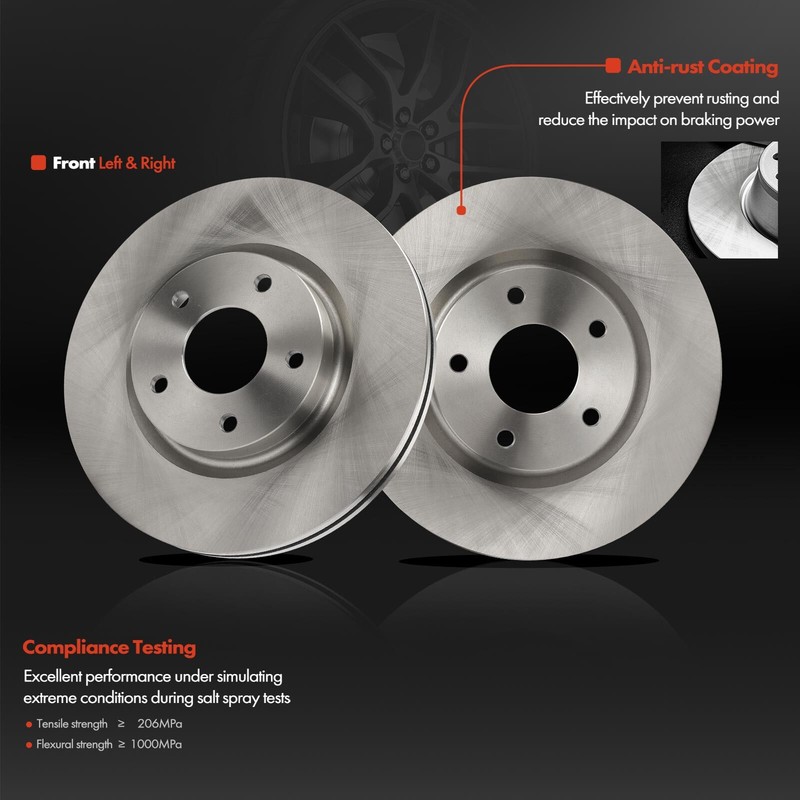2x Front LH and RH Disc Brake Rotors for Nissan Altima 2013-2023 2.0L 2.5L 3.5L gallery