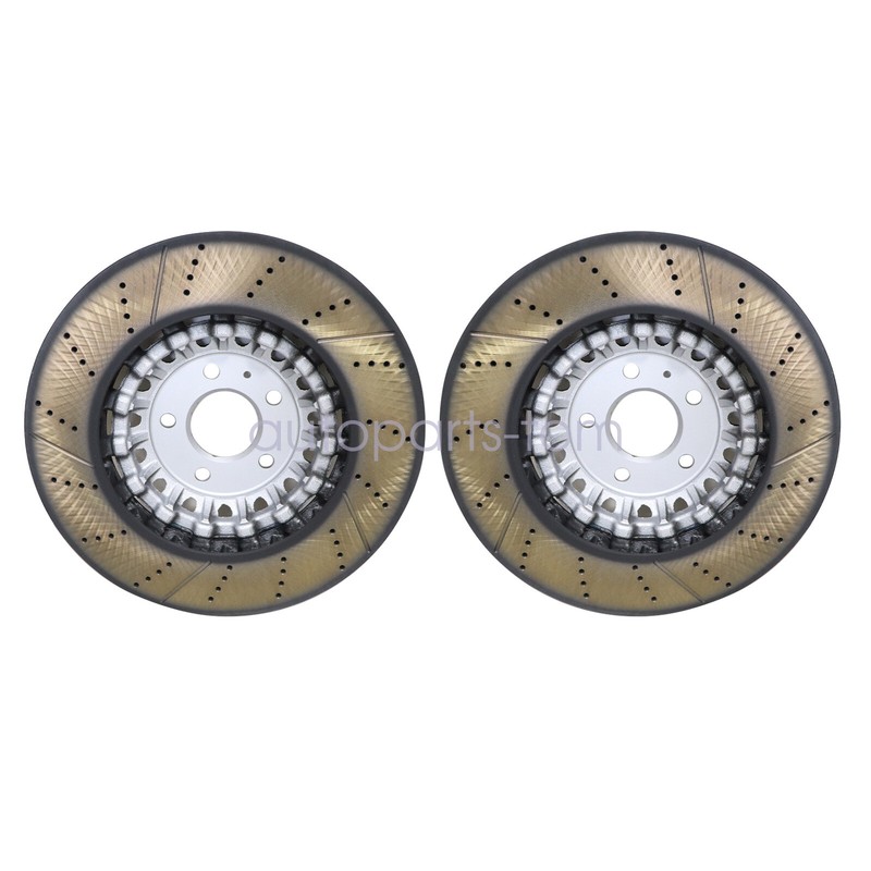 Pair Performance Front 375mm Vented Brake Disc Rotors For A6 A8 Q7 Q8 17-21 gallery