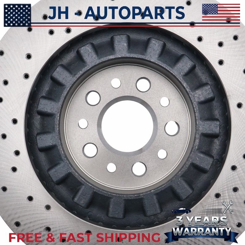 4PCS Front Rear 2PC Drilled Vented Rotors Fit Maserati Ghibli Quattroporte 17+ gallery