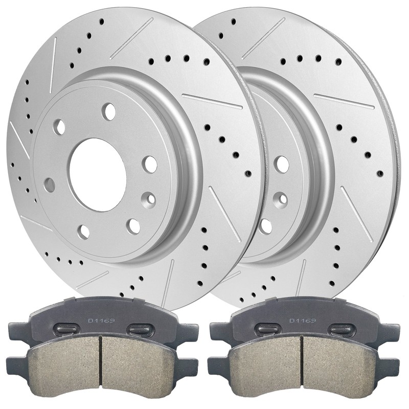 325mm Front Drilled Rotors Brake Pads for Chevrolet Traverse Saturn Outlook