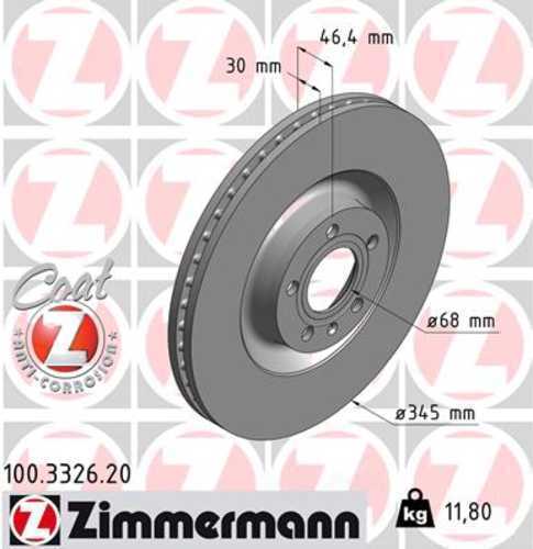 LORDCO – ZIMMERMAN 100332620 Disc Brake Rotor