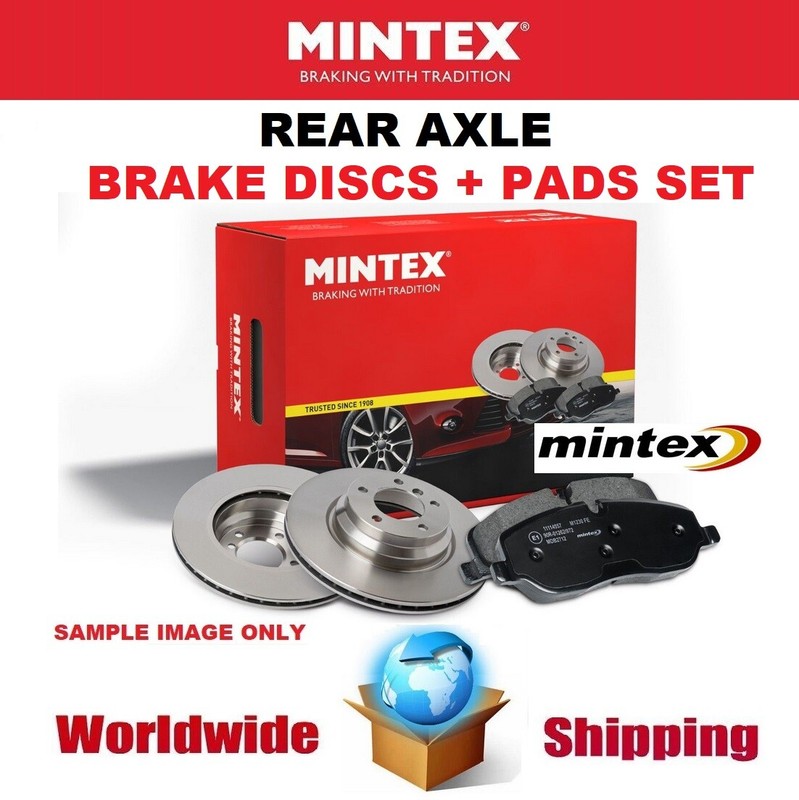 MINTEX Rear BRAKE DISCS + PADS SET for FORD TRANSIT Box 2.2 TDCi [RWD] 2011-2014