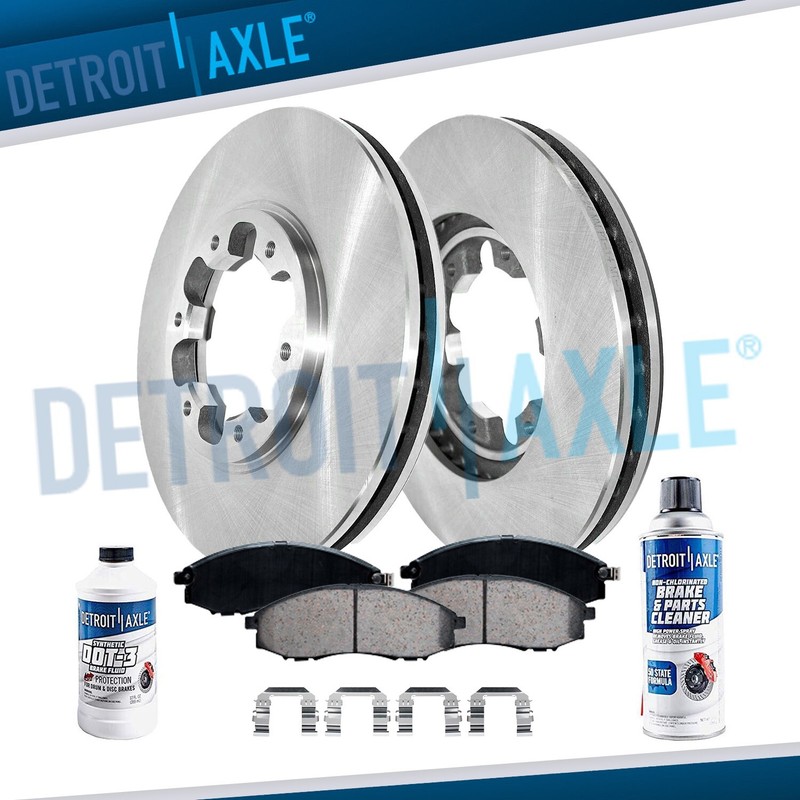 Front Disc Rotors + Ceramic Brake Pads for 2003 2004 Nissan Xterra Frontier
