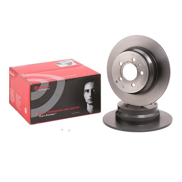 Brembo 08.5569.21 Solid Cast Iron Rear Brake Rotor – 295mm, One-Piece Design