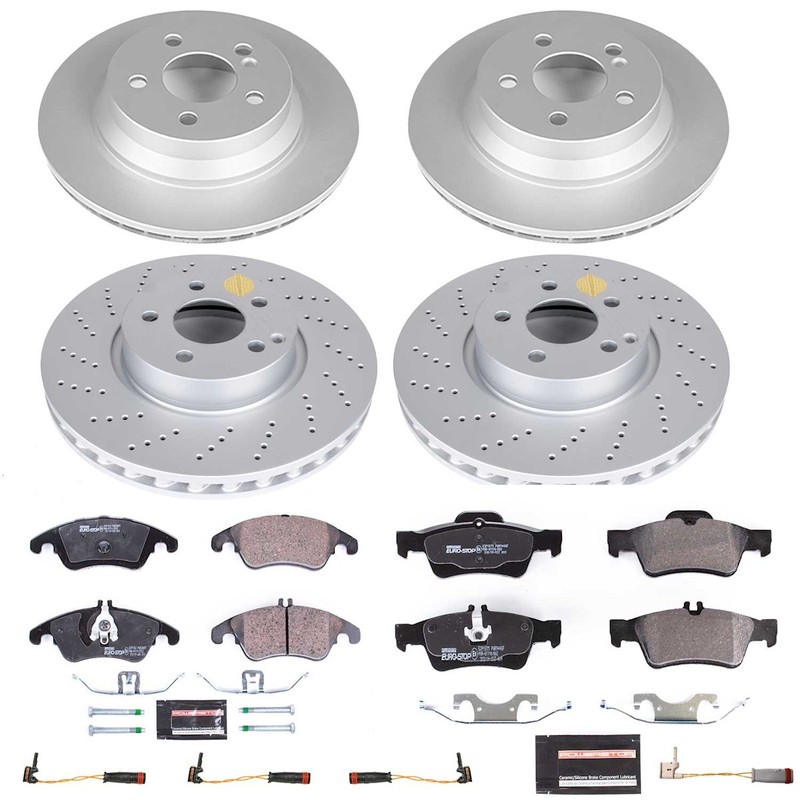 ESK7830 Powerstop Brake Disc and Pad Kits 4-Wheel Set Front & Rear for MB Sedan gallery