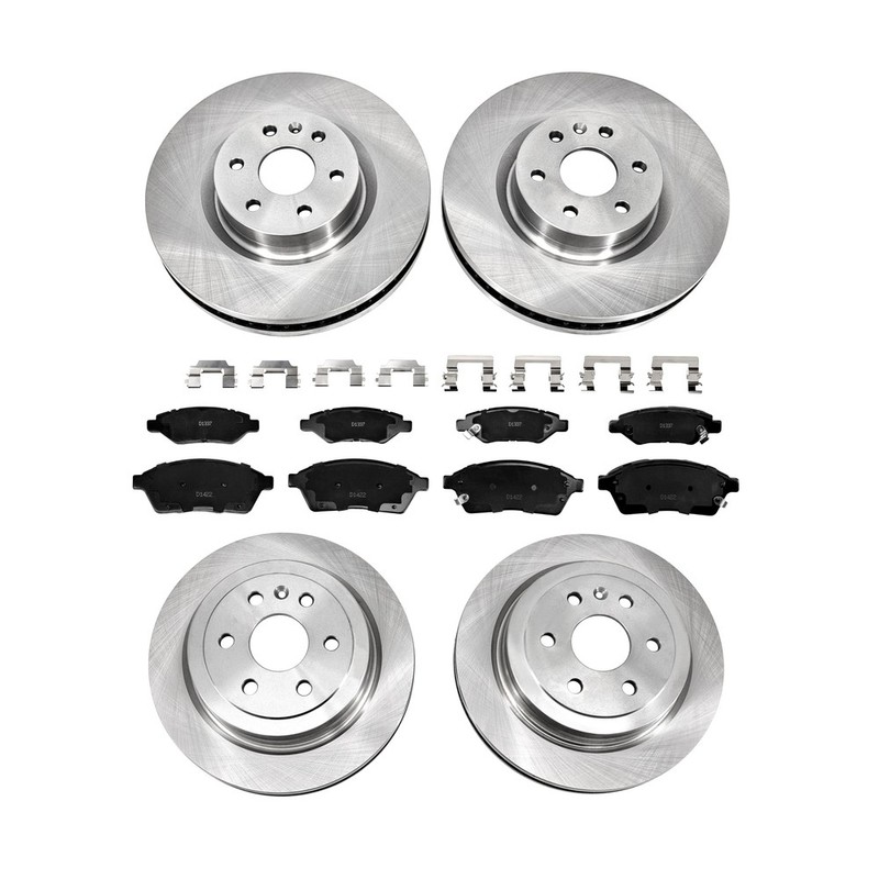 For 2010 2011 - 2016 Cadillac SRX Front Rear Rotors + Ceramic Brake Pads New gallery