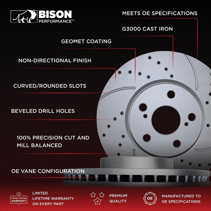 Front Brake Kit 320mm Drilled Rotors TRW Low-Met Pads For A4 A5 A6 Q allroad Q5 gallery