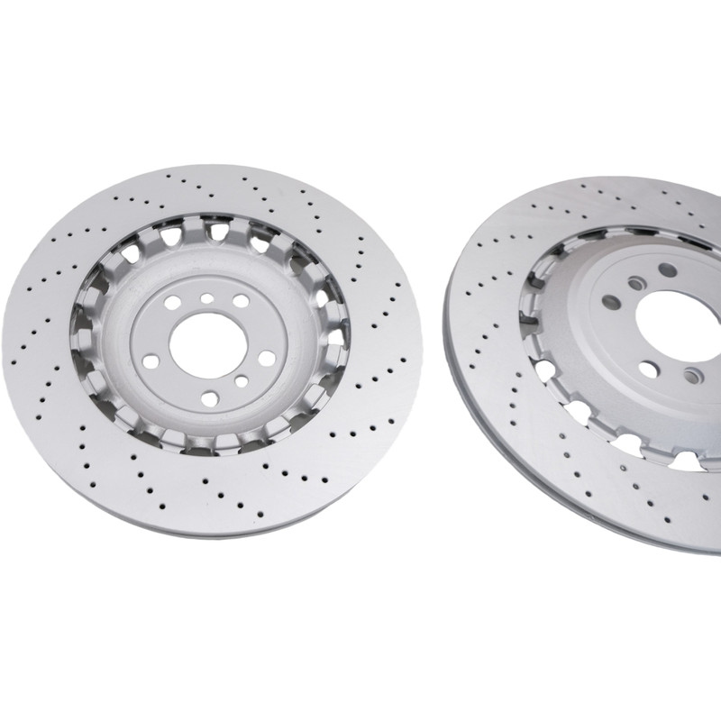 For BMW F06 F10 F13 M5 Set of Rear Vented & Drilled Disc Brake Pads & Rotors gallery