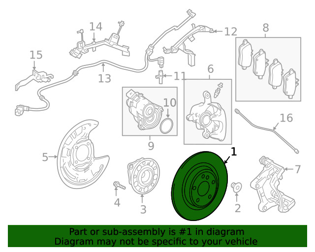 Genuine Mercedes-Benz Disc Brake Rotor 247-423-02-12-07 gallery