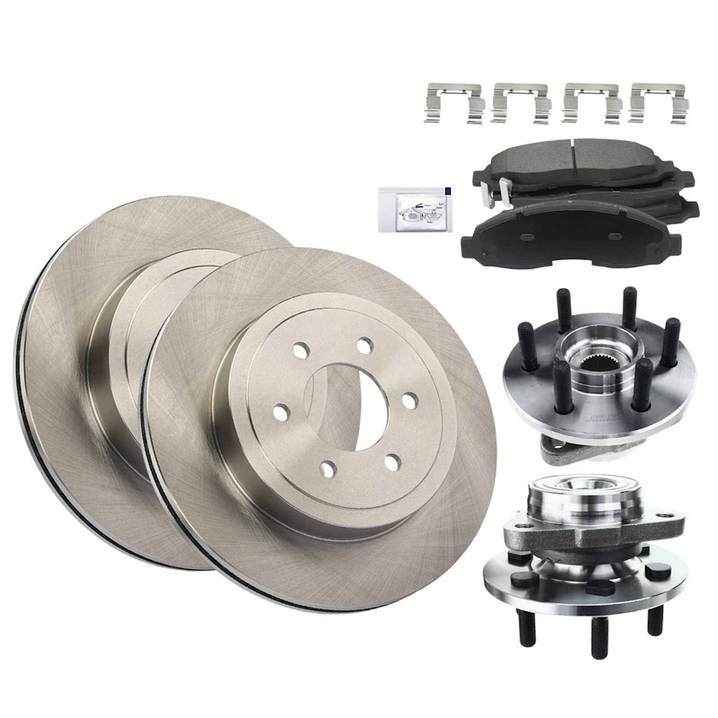 2-Wheel Set Brake Disc and Pad Kits Front for Dodge Dakota 2003-2004
