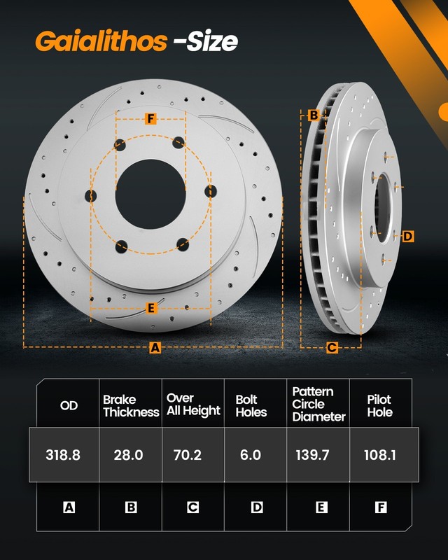 Front & Rear Brake Rotors +ceramic Brake Pads for 2001 2002-2007 Toyota Sequoia gallery