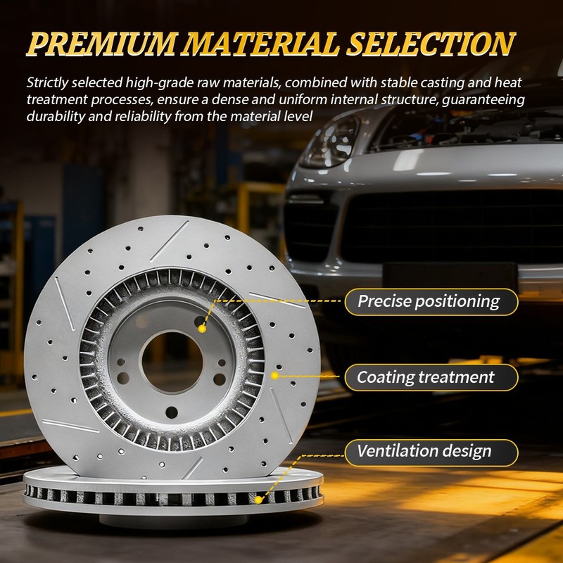 295mm Front Drilled Brake Rotors for 2019 - 2024 2025 Mazda 3 2020 - 2022 CX-30 gallery