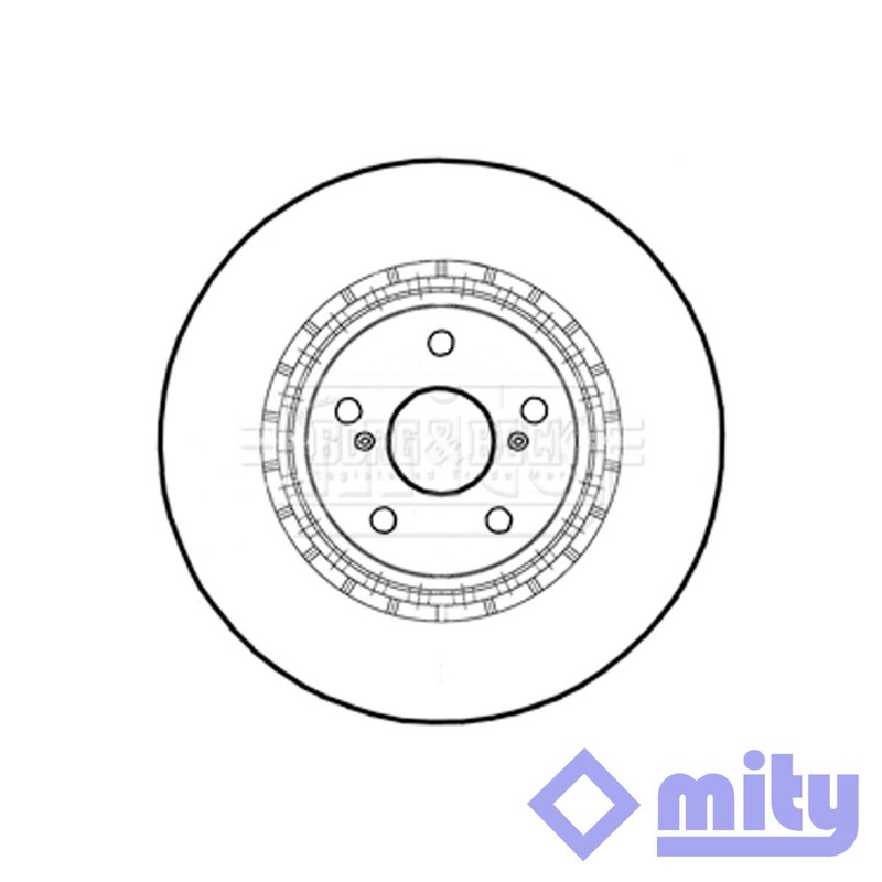 Fits Lexus RX NX ES Toyota RAV4 Camry 2.0 2.5 3.5 1x Brake Disc Front Mity
