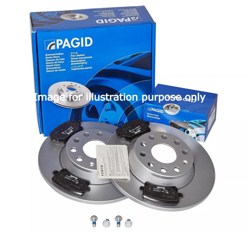 Pagid rear Brake Discs And Brake Pads Set 239 mm solid