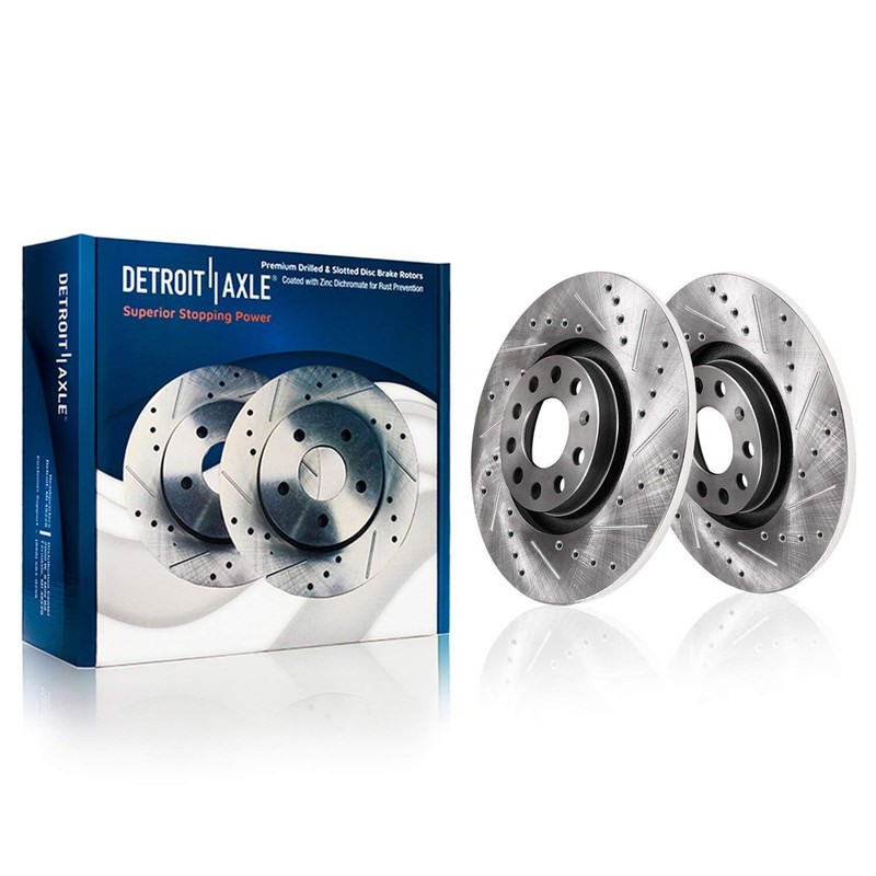 Front & Rear Drilled Rotors + Ceramic Brake Pads for 2015-2021 Volkswagen Passat gallery