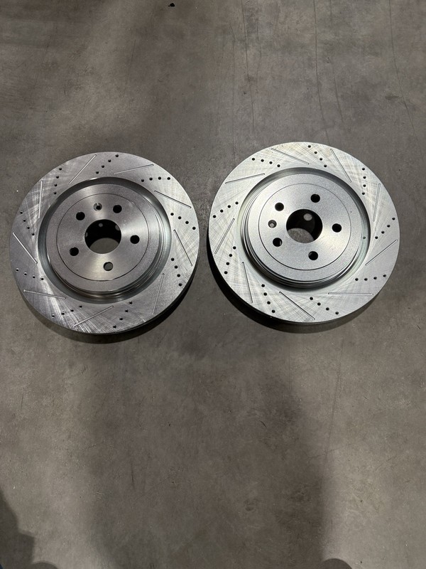ZZP Cross Drilled & Slotted 365mm Rear Brake Rotors Cadillac CTS-V / Camaro ZL1