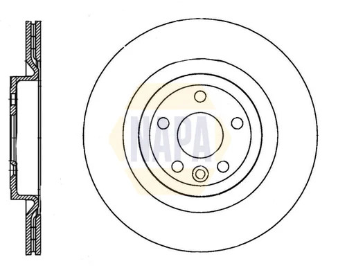 Brake Disc Single Vented Rear Left 330mm NBD5873 NAPA 34207915319 34216882245
