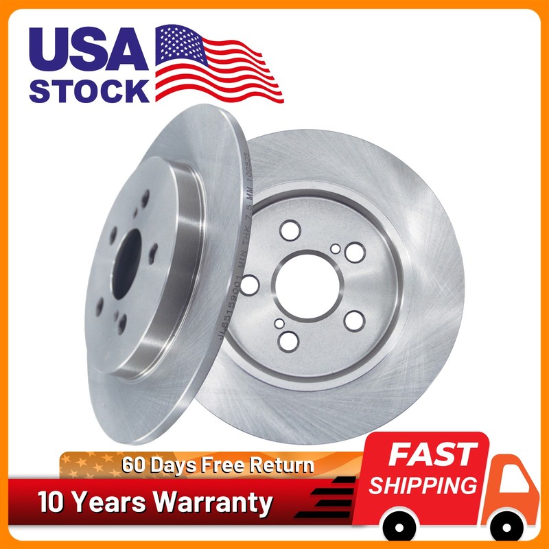 259mm Rear Disc Brake Rotors For Toyota Matrix Pontiac Vibe & Lexus CT200h L4