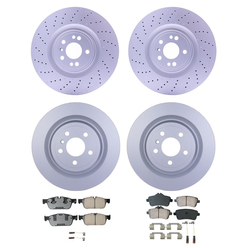 Hella Front Rear Rotor Akebono Euro Ceramic Brake Pad Kit for Benz X166 GLE550e
