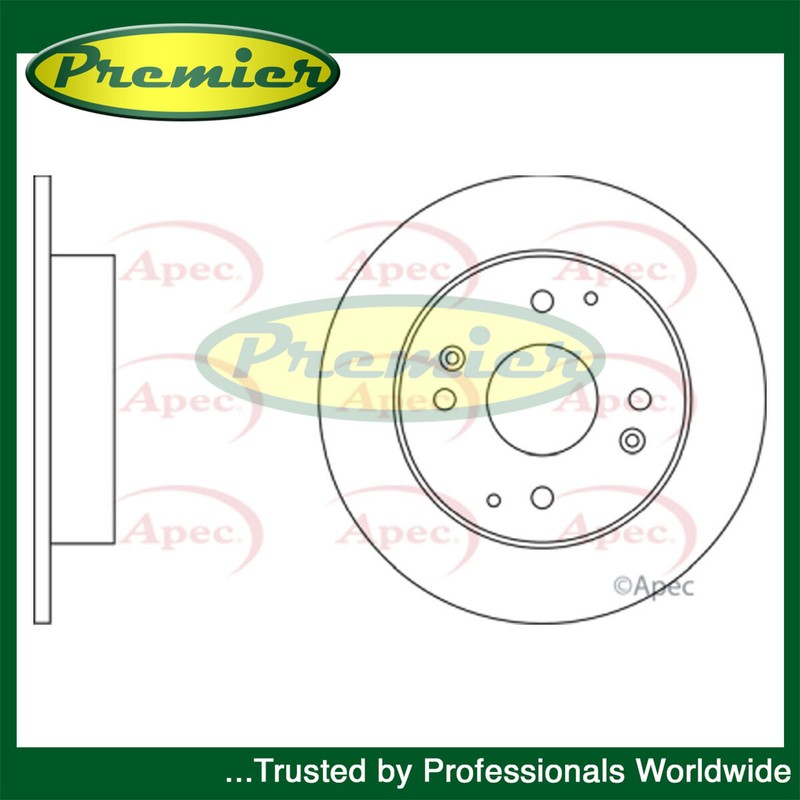 Premier Rear 1x Brake Disc Fits Rover 600 Honda Civic Accord Acura Vigor